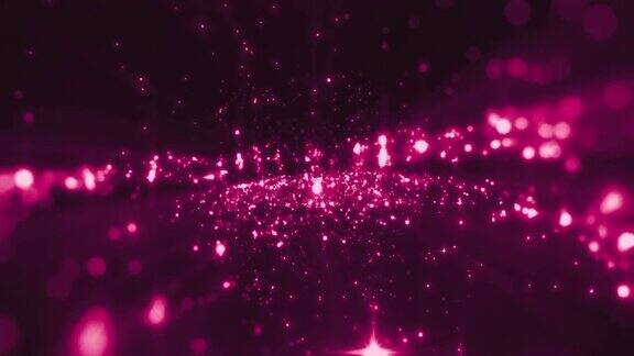 粉红色闪闪发光的粒子背景动画