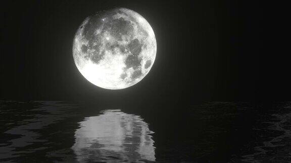月球水景的动画