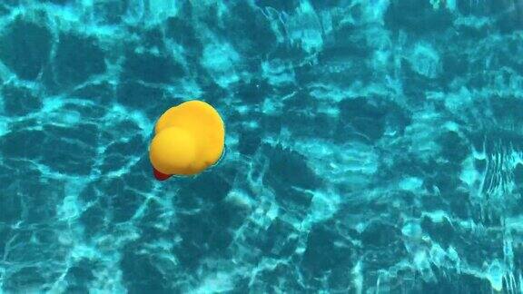 黄色橡皮鸭浮在水面上