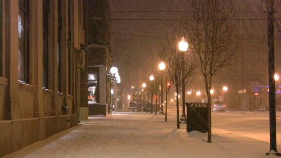 圣诞节期间冬天的天气暴风雪雪花雪花雪花城市场景