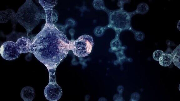 三维动画的浮动分子