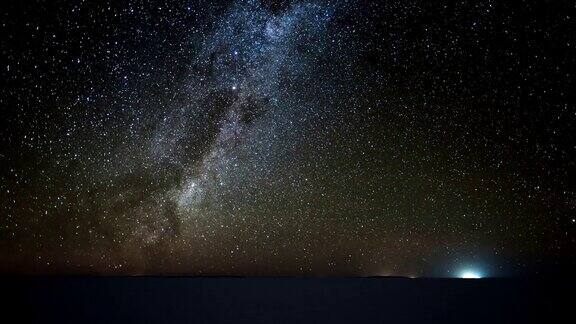 乌尤尼盐沼上星光闪烁的天空
