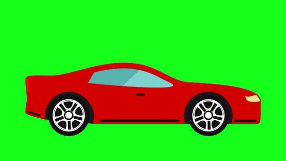 车跑动画绿屏色度键图形源元素