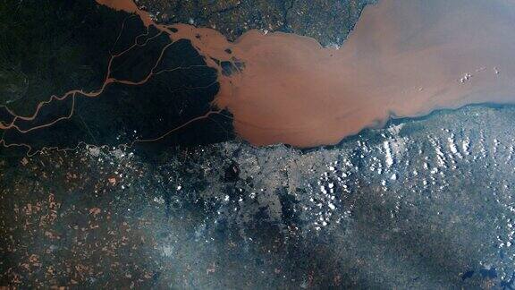 来自太空的里约热内卢DeLaPlata河