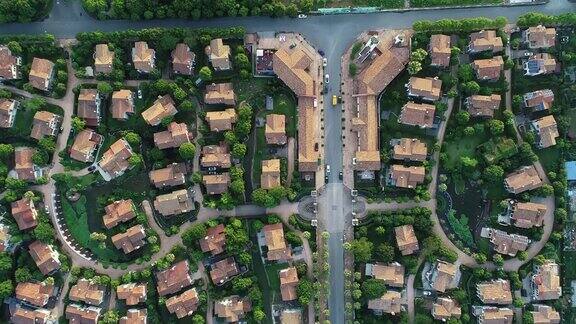 豪华住宅的实时鸟瞰图