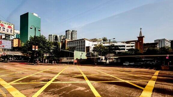 中国香港2014年11月16日:中国香港九龙市中心的交通状况