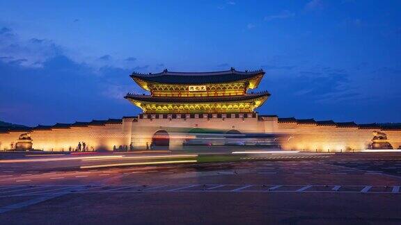 韩国首尔庆福宫游客蜂拥而至变焦