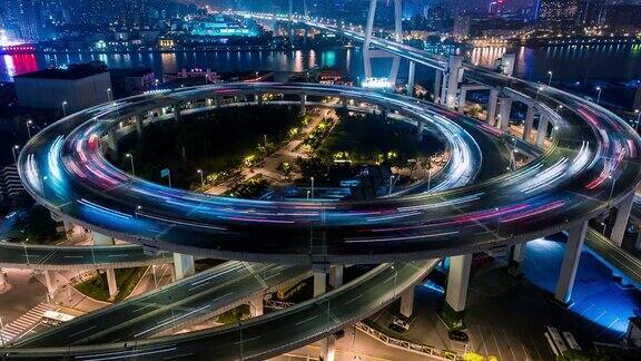 时光流逝上海南浦大桥夜景(放大)