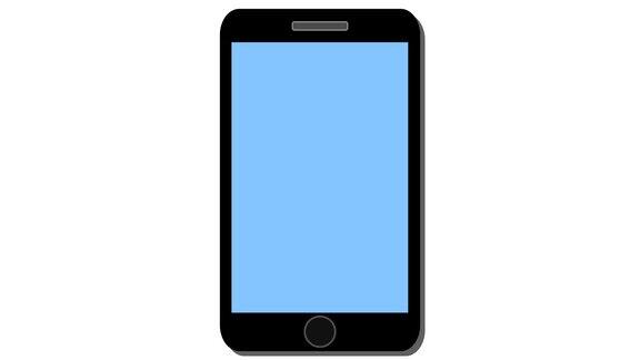 智能手机现代通讯蓝屏发光
