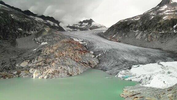 罗纳冰川鸟瞰图瑞士