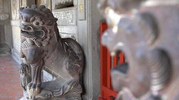 大隆洞宝安寺4K中国传统狮子雕塑雕塑