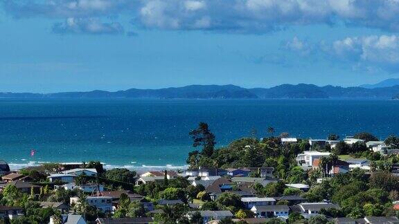 鸟瞰图一个社区在奥克兰新西兰