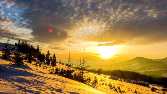 冬山的日出