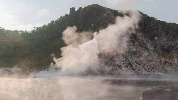 日本北海道登别的大沼池