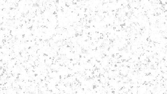 抽象的灰色尘埃粒子在白色背景上无序移动具有停止运动的效果动画闪烁着浅灰色的微小物体无缝循环