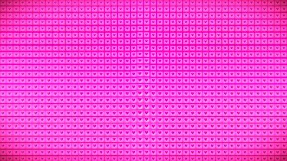 广播脉动高科技心脏立方体墙粉色事件3D可循环4K
