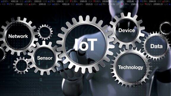 机器人半机械人触摸齿轮网络传感器数据技术设备“物联网