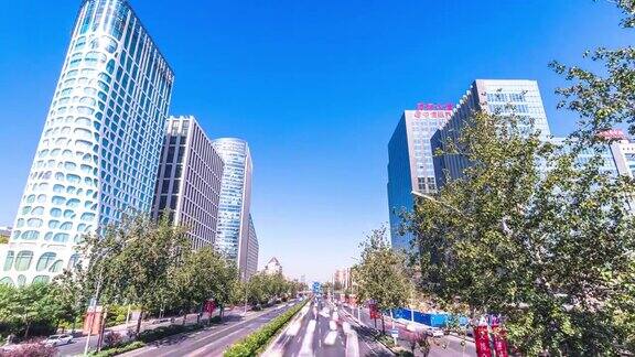北京的街景和现代建筑
