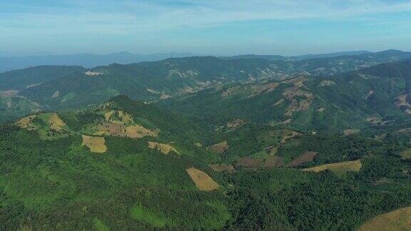 泰国北部的森林南省鸟瞰图