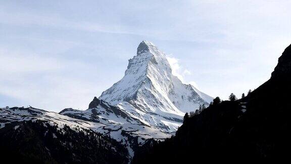 时间流逝瑞士的马特洪山阿尔卑斯山