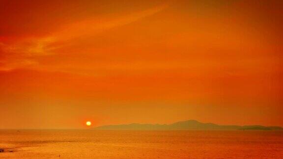 橙色的日落