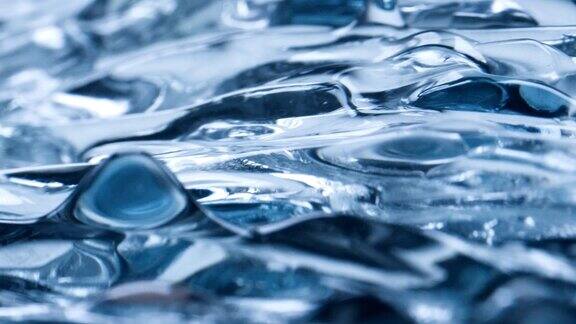 水在冻结的表面流动真实视频慢动作抽象背景