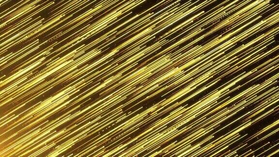 金色颗粒抽象循环背景与闪亮的金色地板颗粒星尘