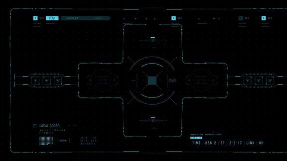 未来的高科技软件导航屏幕未来航空导航面板
