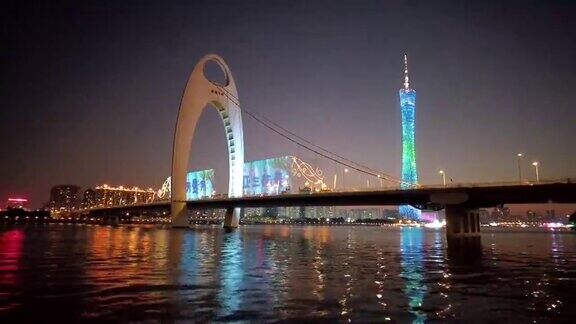 广州烈德大桥夜景
