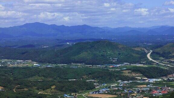 韩国庆北八公山的宁静风景