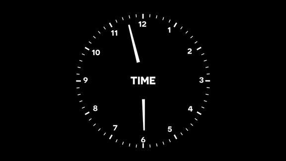 “时间”字挂钟延时动画alpha通道无缝循环