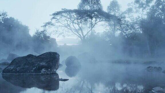 4k黄昏时有温泉