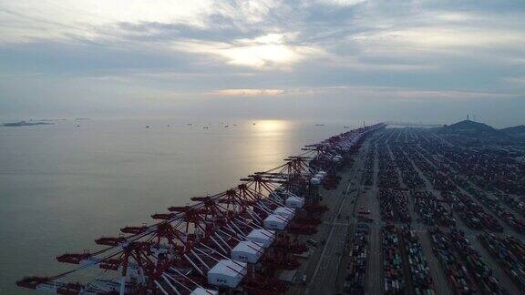 上海洋山深水港实时鸟瞰图