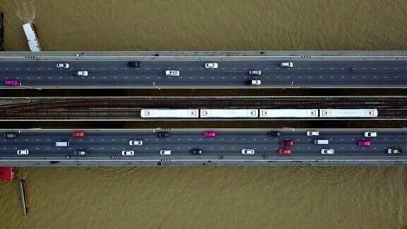 4K鸟瞰曼谷的交通和运输系统
