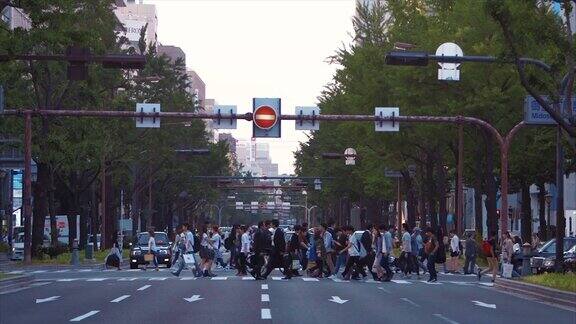 大阪的街道(慢镜头)