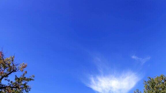 清澈的蓝天与白云延时