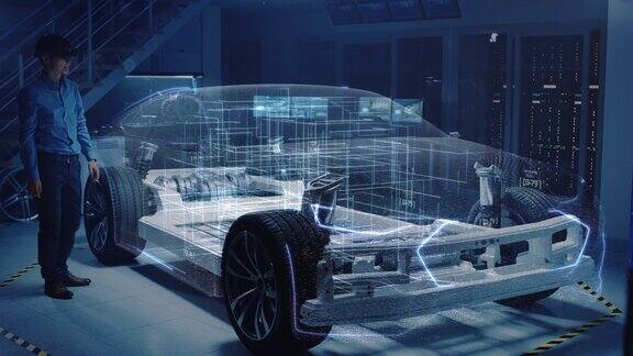 工程师为新型电动汽车选择车身三维图形