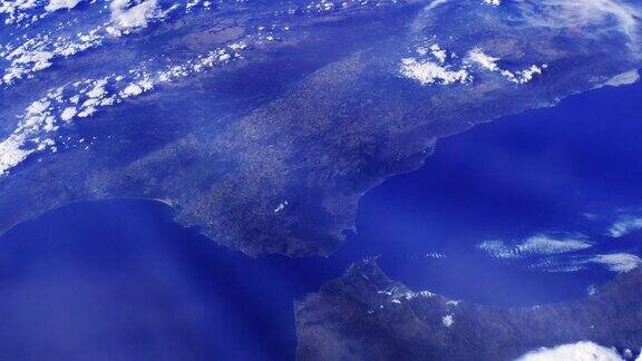 从太空看直布罗陀海峡