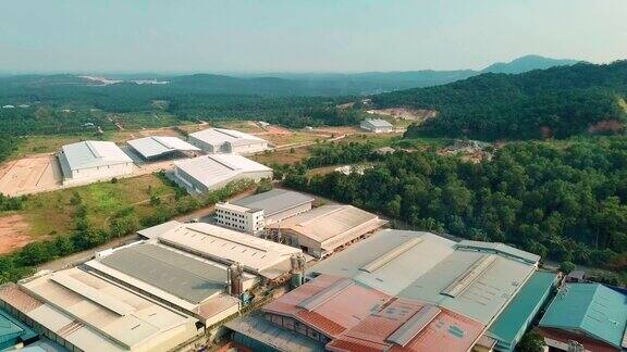 马来西亚工业工厂鸟瞰图