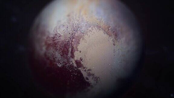 冥王星的美丽的视野从太空电影动画行星冥王星接近矮行星冥王星这幅图像的元素由NASA提供宇宙飞船到达矮行星冥王星在柯伊伯带行星的宏观视图