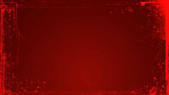 红色抽象Grunge框架背景
