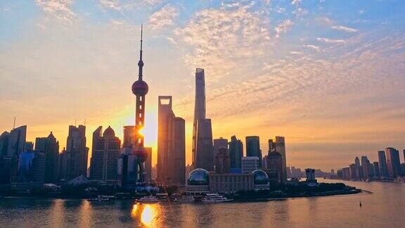 日出时的上海浦东中国上海