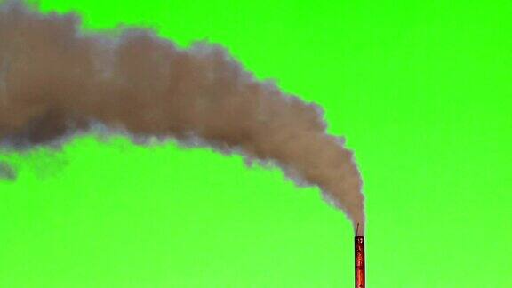 绿色的屏风来自工业工厂烟雾的空气污染