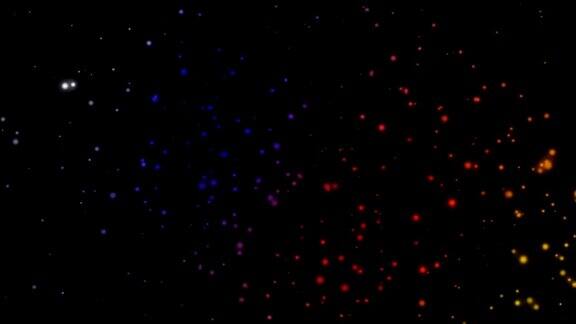 可循环浮动彩色粒子背景4K