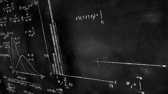 黑板上的数学物理公式