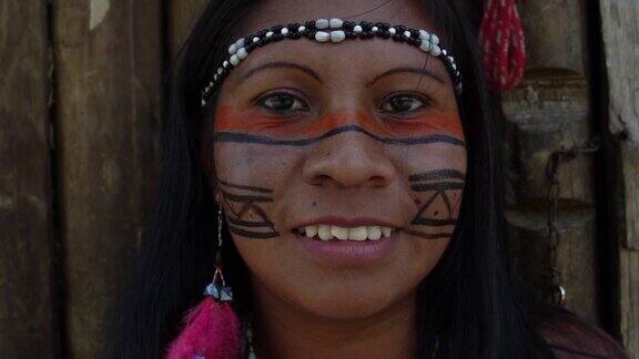 巴西土著妇女肖像
