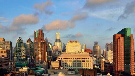 4K:中国上午的上海城市景观