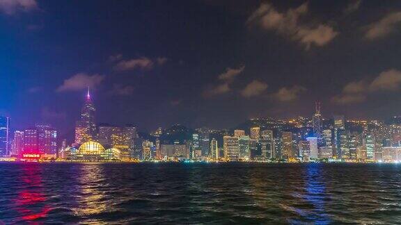 4K时间推移:香港摩天大楼的城市