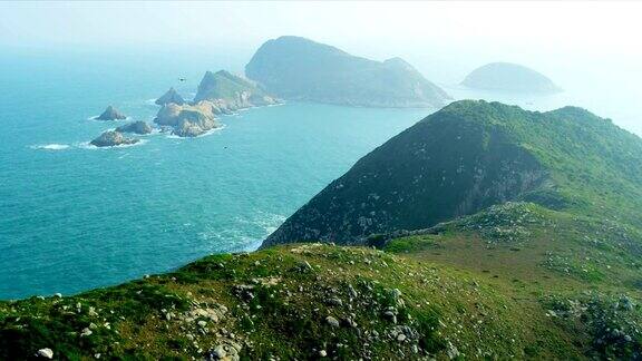 鸟瞰图香港沿海岛屿