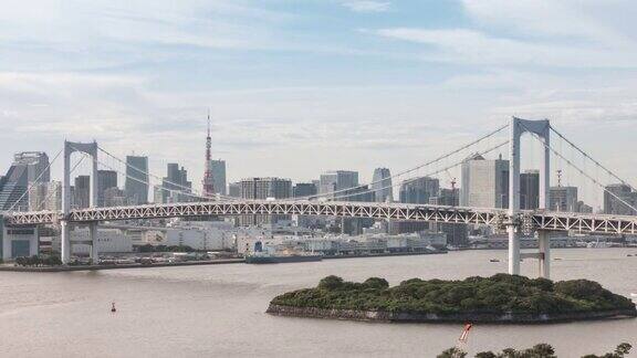 延时:东京彩虹桥与东京塔日本
